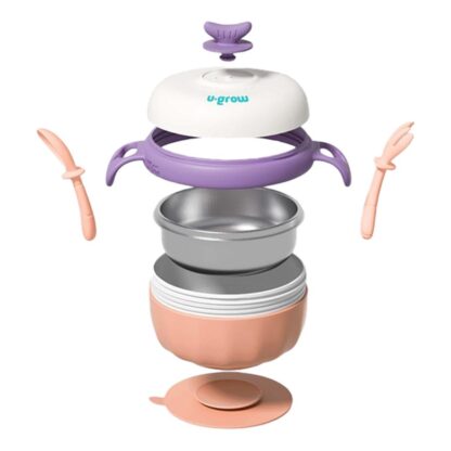 Thermal bowl with non-slip base, purple - Image 2