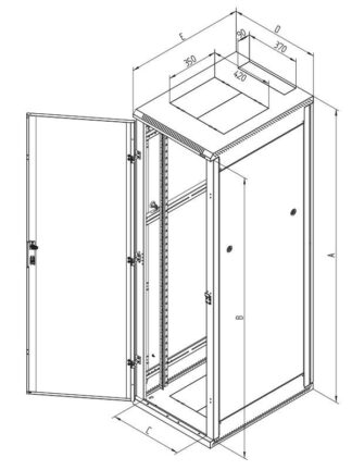 TRITON FLOOR RACK 15U 600X1000