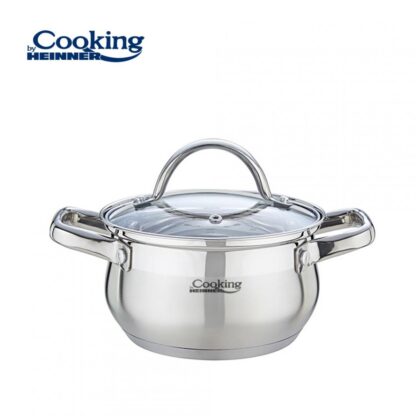 STAINLESS STEEL POT+LID 18 X 10.5 CM,2.6L,AMIRA