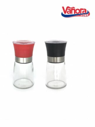 SET OF TWO CERAM SALT & PEPPER GRINDERS 13.5CM