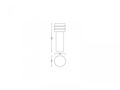 TUAR HUE PEDESTAL INOX 1X9W 230V - Image 2
