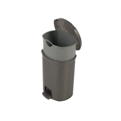 Garbage can with pedal 7L, GRI, 19X19.5X27 cm