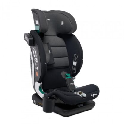 U-Grow car seat, isofix, 76-150 cm, black - Image 5