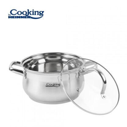 STAINLESS STEEL POT+LID 22 X 12.5 CM,4.7L,AMIRA - Image 2