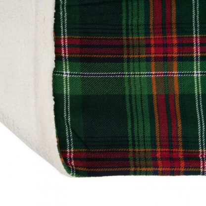 Fleece blanket 150x200 cm - Green checkers