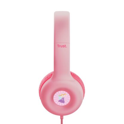 Trust Nouna wired headphones for kids, pink - Image 3