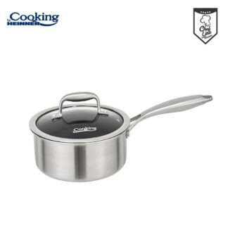 STAINLESS STEEL CASSEROLE + LID 18X9CM, 2L, TITANIUM3