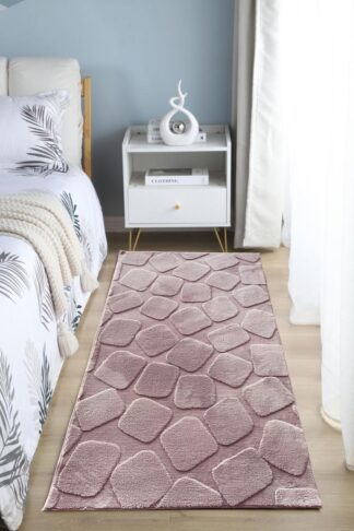 Carpet, embossed pattern, Stone, 80x150 Brown