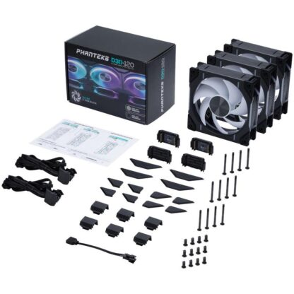PHANTEKS D30 PWM Rg Afw D-RGB 3x 120mm Black - Image 10