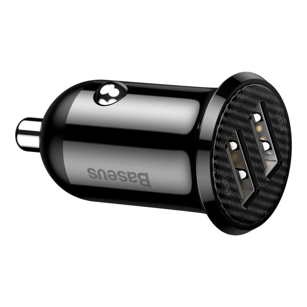 Baseus Grain Pro car charger, black EU Supplies