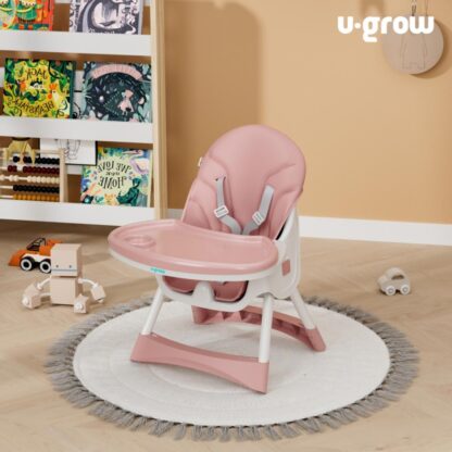 2 in 1 dining chair, foldable, pink - Image 6