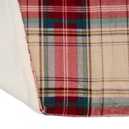 Fleece Blanket 200x220 cm - Beige Checks
