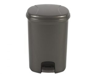 Garbage can with pedal 7L, GRI, 19X19.5X27 cm