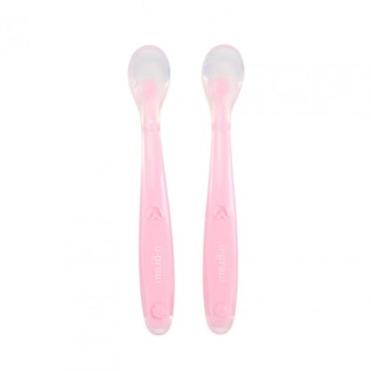 Set of 2 silicone spoons, pink, U-Grow - Image 2