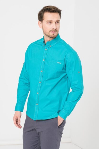 Men's Casual Shirt Turqoise L - Image 4