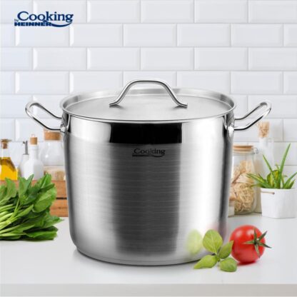 STAINLESS STEEL STOCK POT+LID 20x16 CM, 5L, MAESTRO