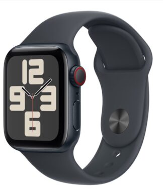Apple Watch SE GPS + Cellular 40mm Midnight Aluminium Case with Midnight Sport Band - M/L