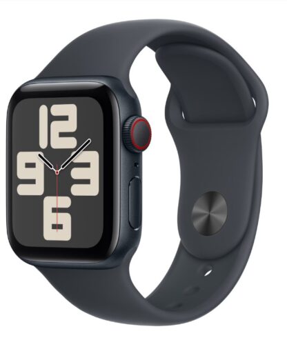 Apple Watch SE GPS + Cellular 40mm Midnight Aluminium Case with Midnight Sport Band - M/L