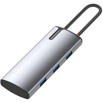 USB-C 3.0 Hub Tellur Basic, 4 port, gray - Image 2