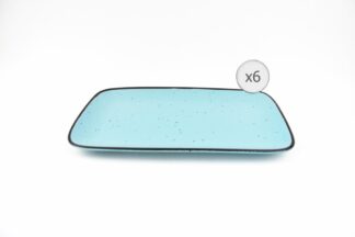 SET OF 6 CERAMIC PLATES 32x20 CM, ELECTRA