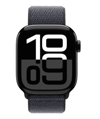 Apple Watch Series 10 GPS + Cellular 46mm Jet Black Aluminium Case with Ink Sport Loop