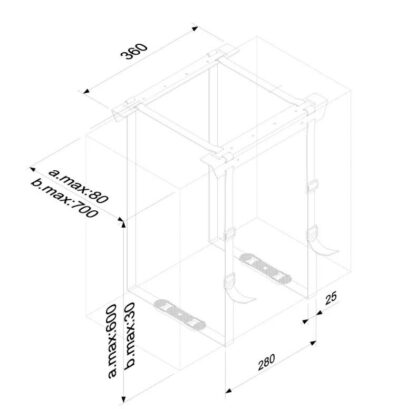 Neomounts PC Mount UnderDesk 60/70cm - Image 3