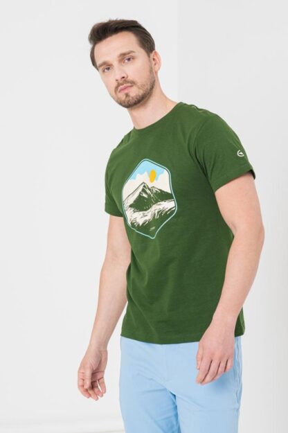 Moldovan Men's Casual T-shirt Bottle Green-L