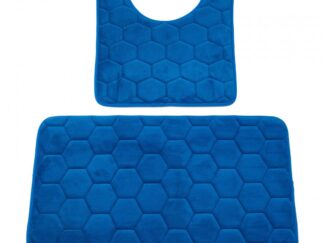 Set of 2 Blue foam bath mats