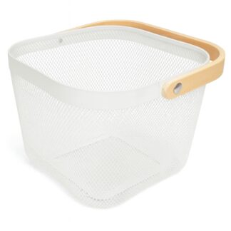 Cos cu maner Risa alb