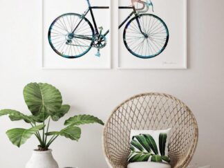 Set of 2 Bicycle decorative paintings