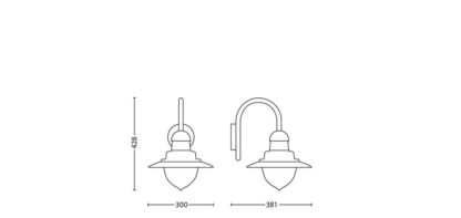 RAINDROP WALL LANTERN BRONZE 1X60W 230V - Image 3