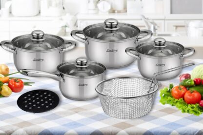 MADELINE, STAINLESS STEEL COOKING SET 10 PIECES