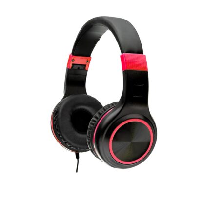 Spacer Pearl Red headphones with microphone, wired