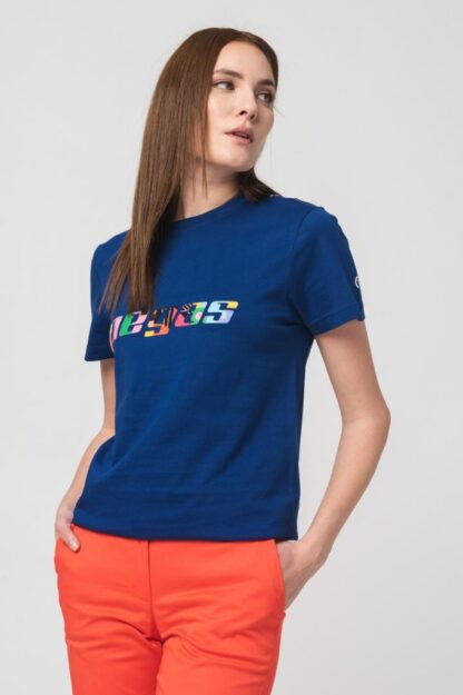 Royal Blue-L Women's Multicolor Logo T-Shirt - Image 2