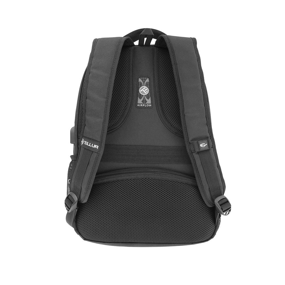 Tellur USB laptop backpack 15.6" Black EU Supplies