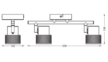 DECOR SPOT CORK 2X3.4W 927 GU10 BK LEDV - Image 3