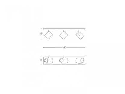 ARGENTA PLATE/SPIRAL WHITE 3X5.7W 240V - Image 3