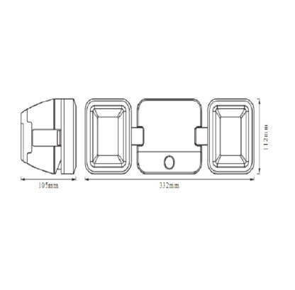 BATTERY LED SPOTLIGHT DOUBLE WT LEDV - Image 3