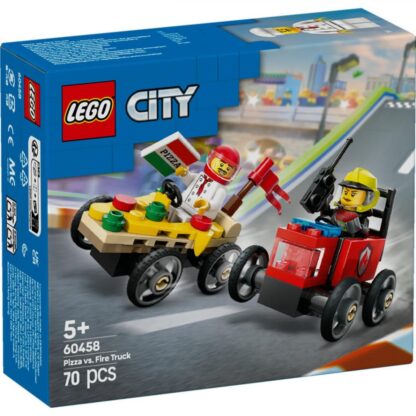 Pizza vs. Fire Truck Race Car Pack 60458 - Image 2