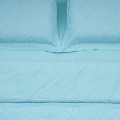 BED LINEN KS WITH BLUE TUFFATA EMBROIDERY - Image 2