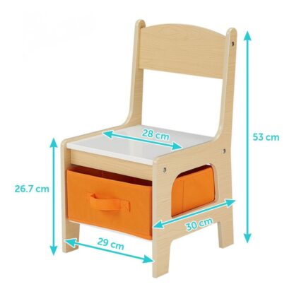 Table and 2 chairs set, natural wood, U-Grow - Image 8