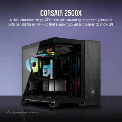 Corsair CASE 2500X AIRFLOW RGB Mid-Tower Bl/O - Image 6