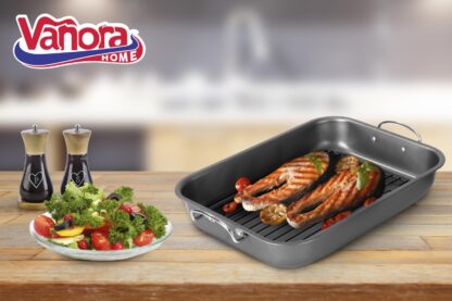 OVEN TRAY WITH GRILL 39x29x6 CM