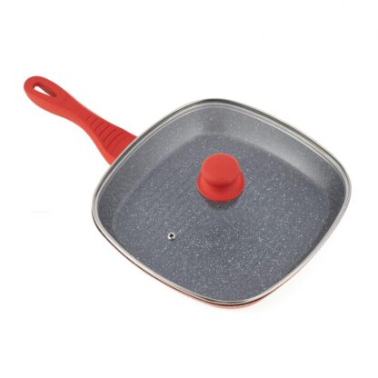 Aluminum grill pan + lid 28x4CM, orange Grays