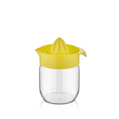 CITRUS HAND CUTTER WITH GLASS CONTAINER, 425 ML, YELLOW