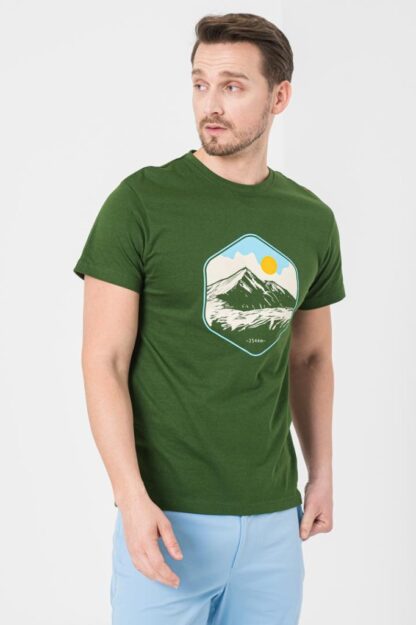 Moldovan Men's Casual T-shirt Bottle Green-S - Image 2