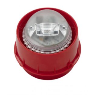 Siren with flash, addressable, red LEDs