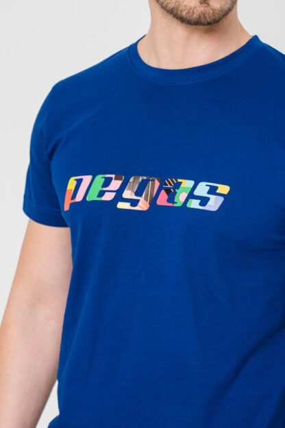 Men's Royal Blue-M Multicolor Logo T-Shirt - Image 6