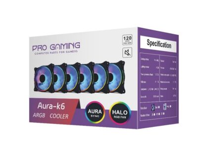 Fans PRO GAMING 6X120mm ARGB Black - Image 3