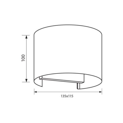 STARK LED 2X3W RD/BK IP54 VIVALUX - Image 2